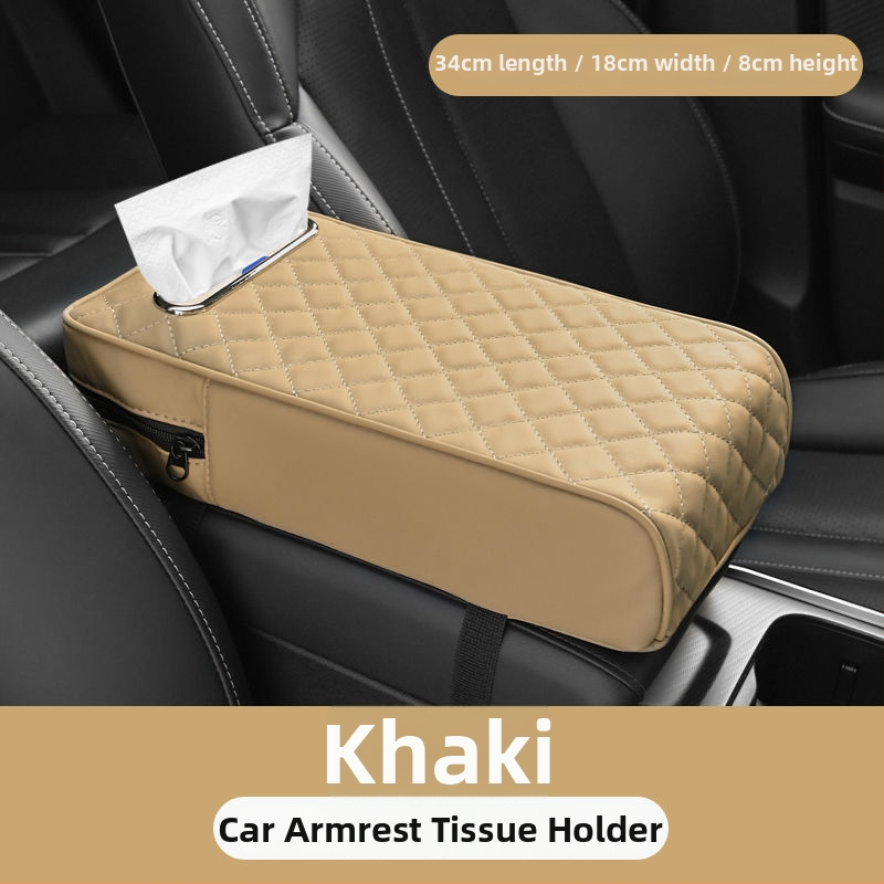 Automašīnas rokasbalsta pagarinājums ar atmiņas putām — universāls centrālais rokasbalsta segums un salvetēm kārbas vāciņš
