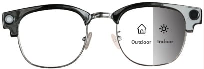 AI Ochelari cu Cameră - ramă semi-ușoară TR90 (cameră 5 MP, 16GB memorie, baterie 220mAh, greutate 37g)