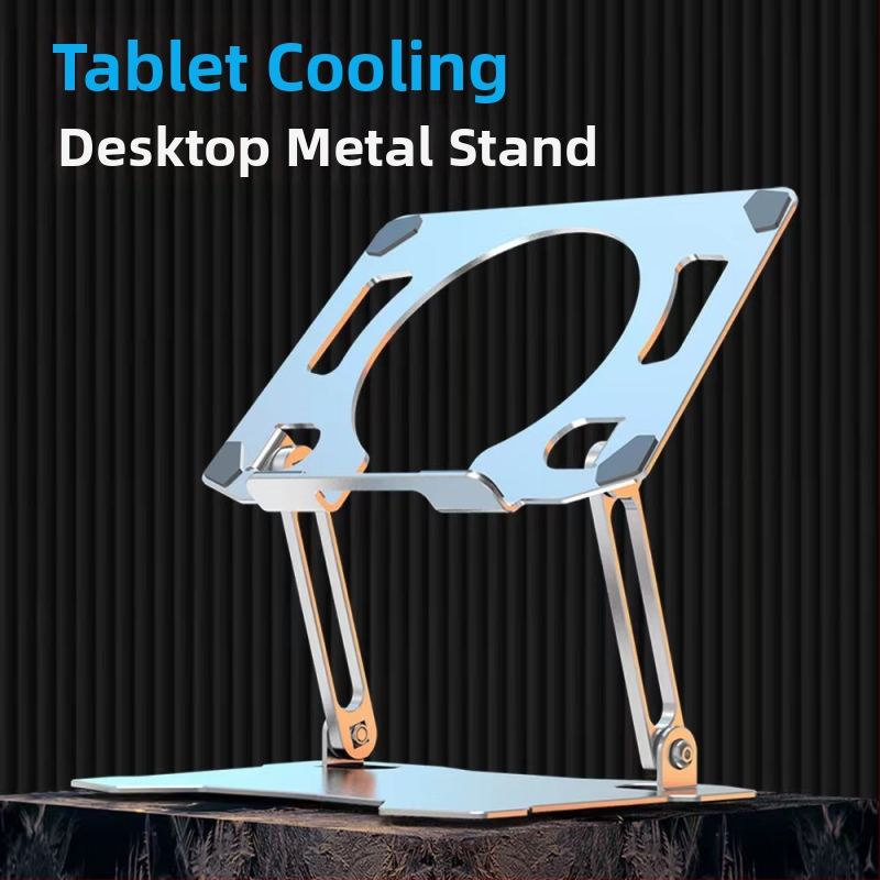 Таблетен охладител-стойка с TYPE-C интерфейс, полупроводников охлаждащ материал, ABS корпус, проводна връзка; съвместим с таблети/iPad.
