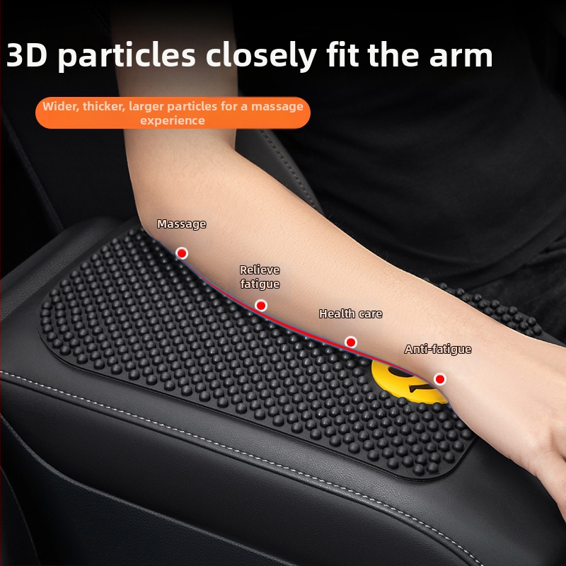 Centra konsoles roktura spilventiņš, karikatūras stila, masāža ar lieliem graudiem, pretslīdējošs mats automa tabulā, Bevis PVC, logotipa drukāšana, pielāgošana