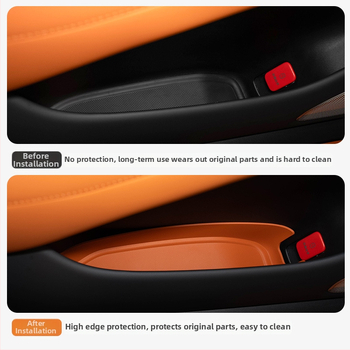 Autodurvju iekšējā pretslīdēšanas paliktnis Yu7, četrdurvju, plastmasa, 300 g, pielāgojama