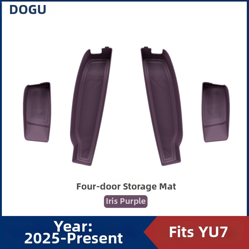 Autodurvju iekšējā pretslīdēšanas paliktnis Yu7, četrdurvju, plastmasa, 300 g, pielāgojama