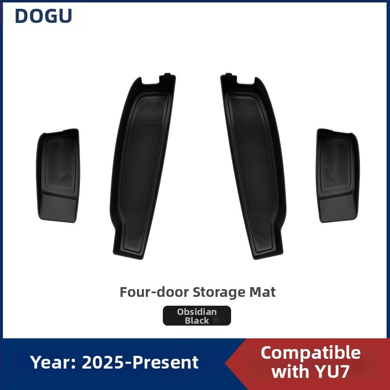 Autodurvju iekšējā pretslīdēšanas paliktnis Yu7, četrdurvju, plastmasa, 300 g, pielāgojama