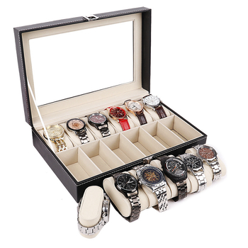 Кутия за часовници със шевна изработка и дъска с плътност, вътрешна кутия, пяна и сушилник, произход Zhejiang Jinhua