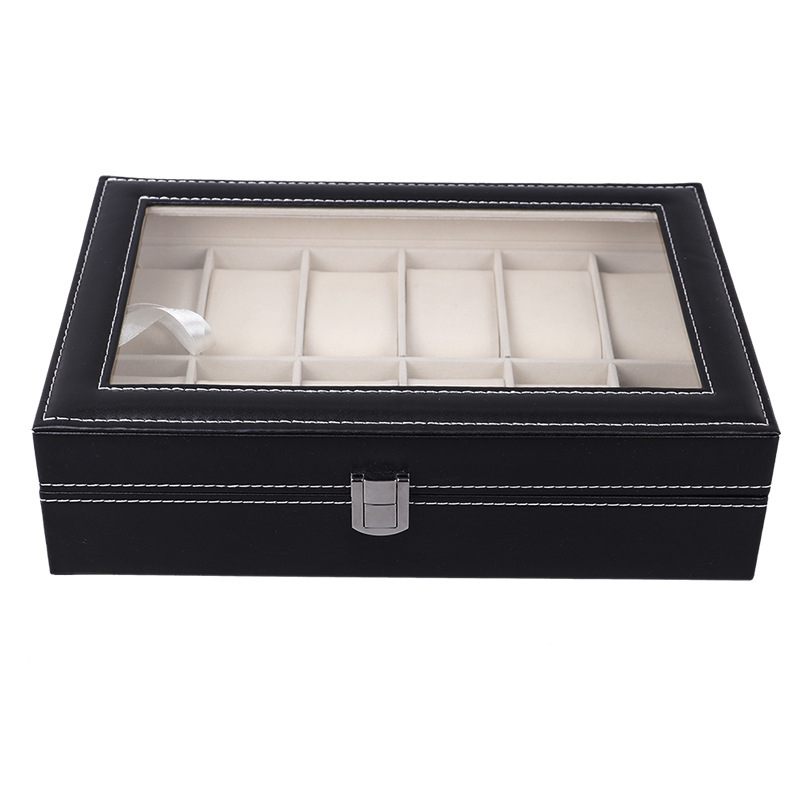 Кутия за часовници със шевна изработка и дъска с плътност, вътрешна кутия, пяна и сушилник, произход Zhejiang Jinhua