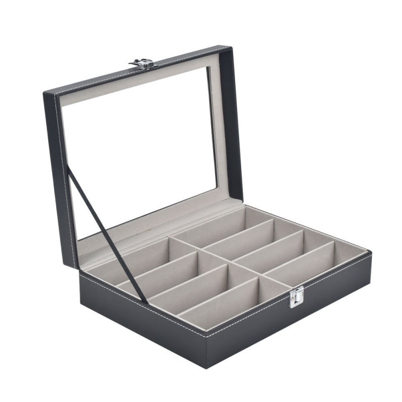 Кутия за часовници със шевна изработка и дъска с плътност, вътрешна кутия, пяна и сушилник, произход Zhejiang Jinhua