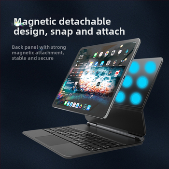 Tastatură wireless Bluetooth cu suport magnetic plutitor, compatibilă cu seriile iPad Pro și iPad Air, design ergonomic