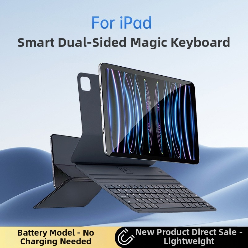 Tastatură wireless Bluetooth cu suport magnetic plutitor, compatibilă cu seriile iPad Pro și iPad Air, design ergonomic