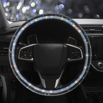 Automašīnas stūres pārsegs ar dimanta rakstu, poliesteris, universāla saskaņošana, praktisks