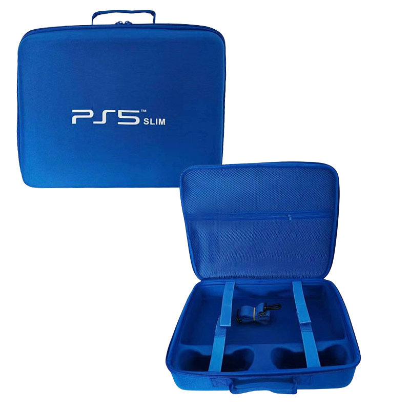 PS5 Slim калъф за съхранение с двойни дръжки – EVA твърд корпус, флексографски печат, 3C опаковка