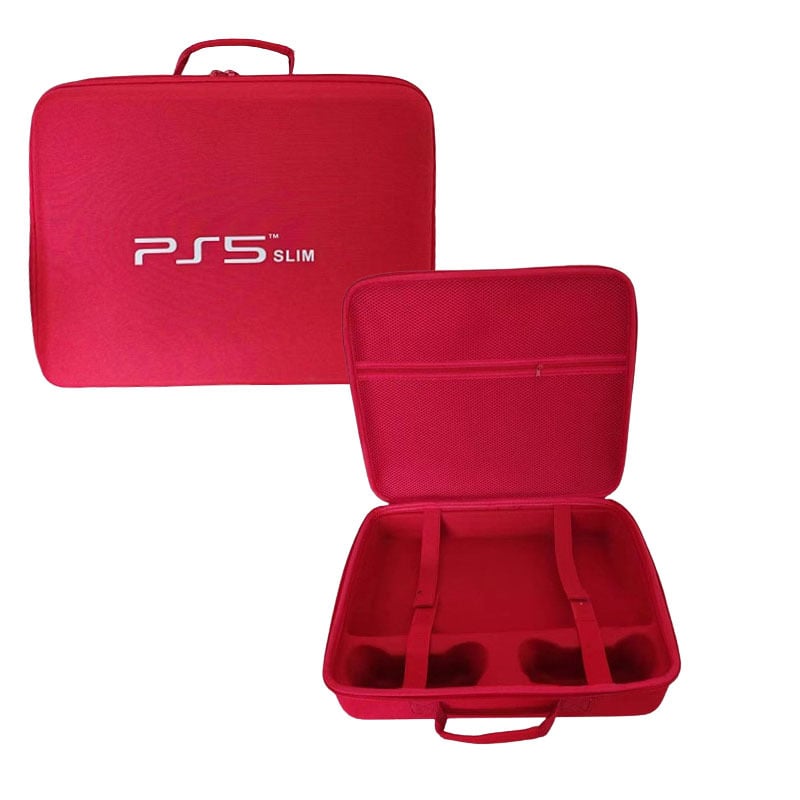 PS5 Slim калъф за съхранение с двойни дръжки – EVA твърд корпус, флексографски печат, 3C опаковка