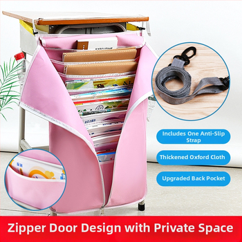 Veľká kapsa pre stôl – Veľká kapacita, Oxford látka, skladovacia funkcia, štýl študentského kampusu, vhodné pre strednú školu a vyššie