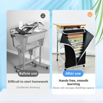 Veľká kapsa pre stôl – Veľká kapacita, Oxford látka, skladovacia funkcia, štýl študentského kampusu, vhodné pre strednú školu a vyššie