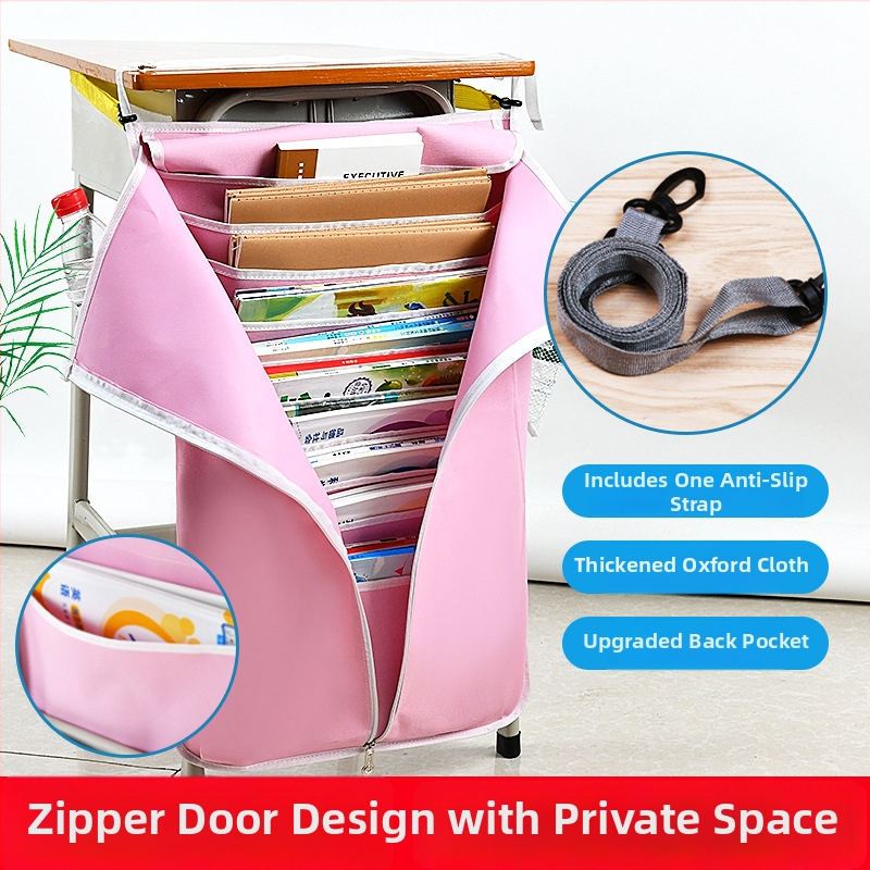 Veľká kapsa pre stôl – Veľká kapacita, Oxford látka, skladovacia funkcia, štýl študentského kampusu, vhodné pre strednú školu a vyššie