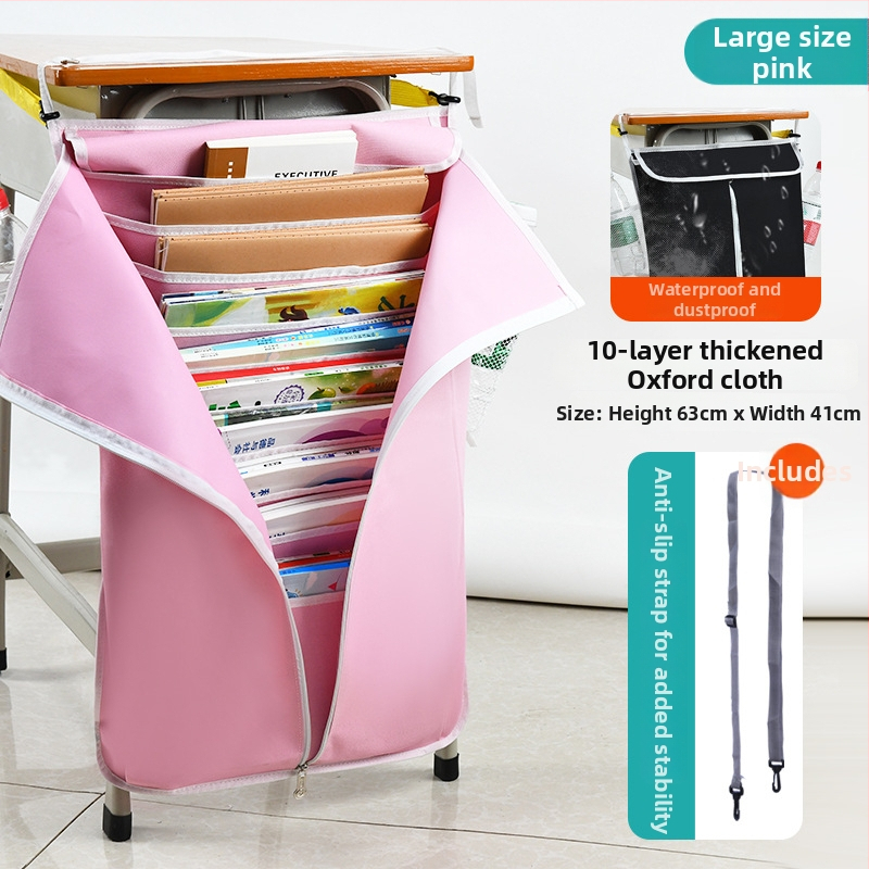 Veľká kapsa pre stôl – Veľká kapacita, Oxford látka, skladovacia funkcia, štýl študentského kampusu, vhodné pre strednú školu a vyššie