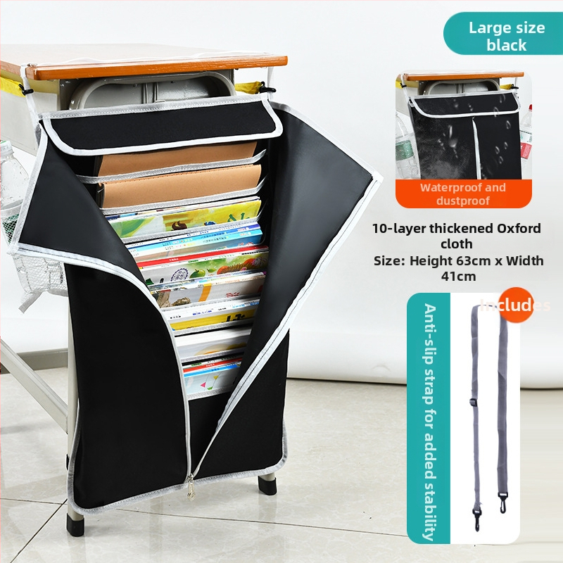 Veľká kapsa pre stôl – Veľká kapacita, Oxford látka, skladovacia funkcia, štýl študentského kampusu, vhodné pre strednú školu a vyššie