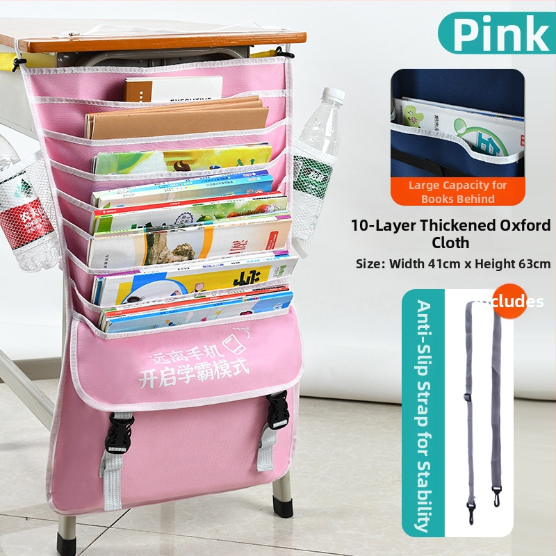 Veľká kapsa pre stôl – Veľká kapacita, Oxford látka, skladovacia funkcia, štýl študentského kampusu, vhodné pre strednú školu a vyššie