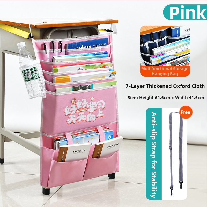 Veľká kapsa pre stôl – Veľká kapacita, Oxford látka, skladovacia funkcia, štýl študentského kampusu, vhodné pre strednú školu a vyššie