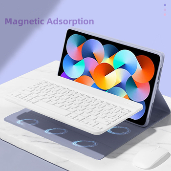 Ασύρματο Bluetooth πληκτρολόγιο με προστατευτικό δερμάτινο θήκη και ποντίκι για Redmi Pad SE; Bluetooth διεπαφή; μήκος καλωδίου 0.3 m; βάρος 0.82 kg