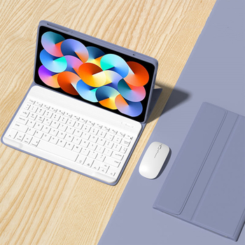 Ασύρματο Bluetooth πληκτρολόγιο με προστατευτικό δερμάτινο θήκη και ποντίκι για Redmi Pad SE; Bluetooth διεπαφή; μήκος καλωδίου 0.3 m; βάρος 0.82 kg