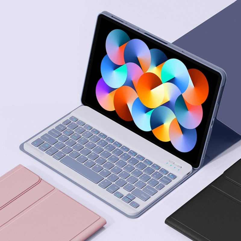Ασύρματο Bluetooth πληκτρολόγιο με προστατευτικό δερμάτινο θήκη και ποντίκι για Redmi Pad SE; Bluetooth διεπαφή; μήκος καλωδίου 0.3 m; βάρος 0.82 kg