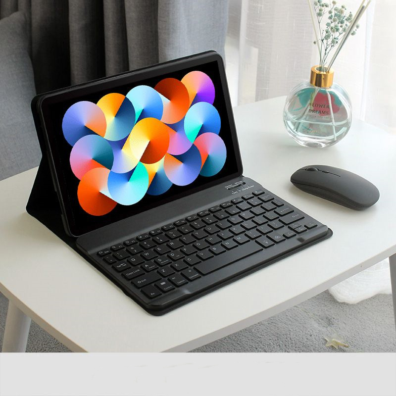 Ασύρματο Bluetooth πληκτρολόγιο με προστατευτικό δερμάτινο θήκη και ποντίκι για Redmi Pad SE; Bluetooth διεπαφή; μήκος καλωδίου 0.3 m; βάρος 0.82 kg