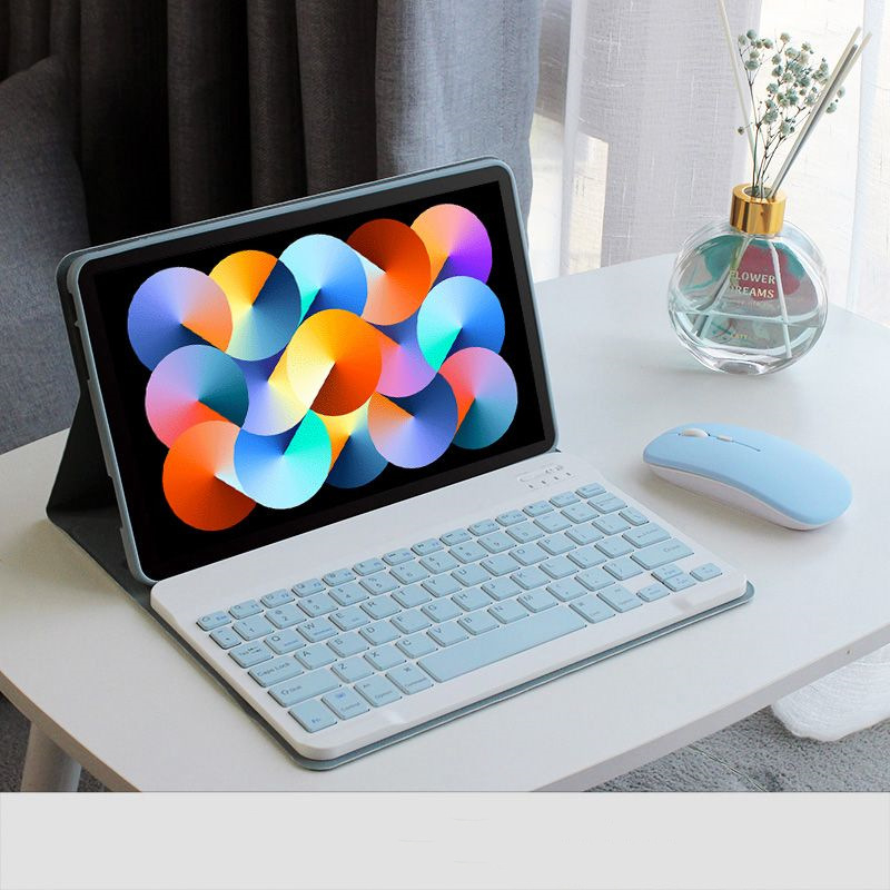 Ασύρματο Bluetooth πληκτρολόγιο με προστατευτικό δερμάτινο θήκη και ποντίκι για Redmi Pad SE; Bluetooth διεπαφή; μήκος καλωδίου 0.3 m; βάρος 0.82 kg