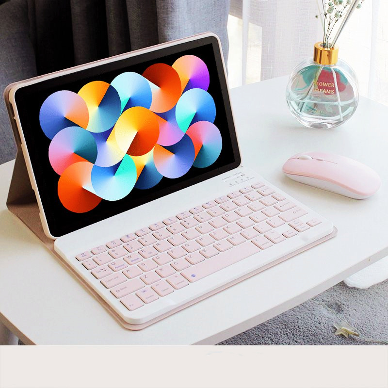 Ασύρματο Bluetooth πληκτρολόγιο με προστατευτικό δερμάτινο θήκη και ποντίκι για Redmi Pad SE; Bluetooth διεπαφή; μήκος καλωδίου 0.3 m; βάρος 0.82 kg