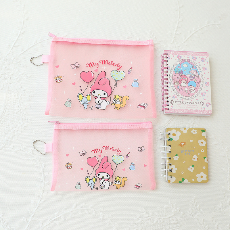 Карикатурна Kurome мрежеста чантичка с цип – нейлонова мрежа, затваряне с цип, стил карикатура