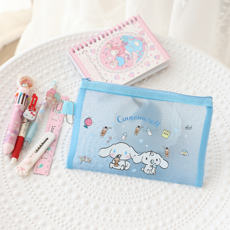 Карикатурна Kurome мрежеста чантичка с цип – нейлонова мрежа, затваряне с цип, стил карикатура