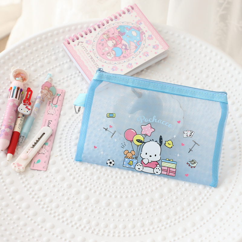 Карикатурна Kurome мрежеста чантичка с цип – нейлонова мрежа, затваряне с цип, стил карикатура