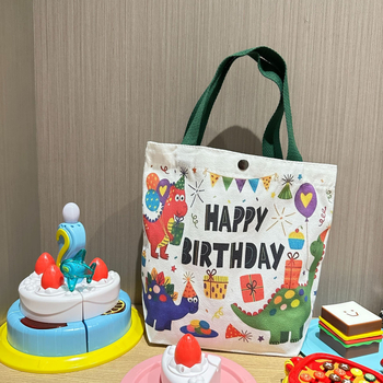 Карикатурна чанта от платно за деца — 55% памук + 45% полиестер, UV дигитален печат и ситопечат, персонализирана