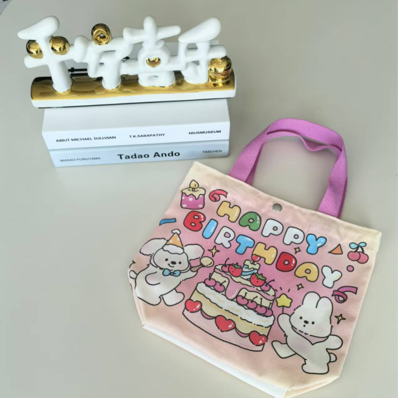 Карикатурна чанта от платно за деца — 55% памук + 45% полиестер, UV дигитален печат и ситопечат, персонализирана