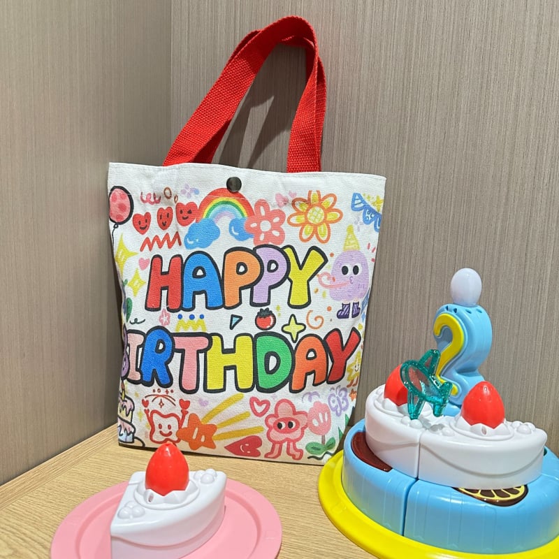 Карикатурна чанта от платно за деца — 55% памук + 45% полиестер, UV дигитален печат и ситопечат, персонализирана