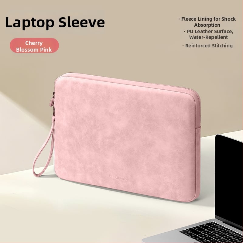 Tykson torbica za laptop 14 inča, vanjski PU materijal i podstava od poliester-pamuka, kompatibilna s Huawei, Apple MacBook Air, Lenovo, Xiaomi, gradski minimalizam, unisex