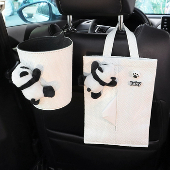 Δερμάτινο κρεμάστό κουτί χαρτοπετσετών αυτοκινήτου για την πλάτη του καθίσματος, αδιάβροχο θήκη αποθήκευσης με λαβή, παγκόσμια συμβατότητα