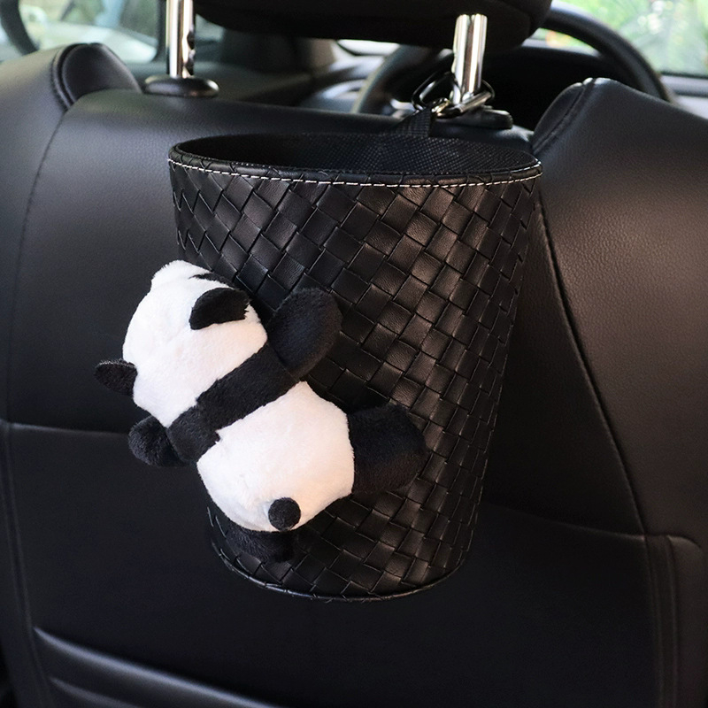 Δερμάτινο κρεμάστό κουτί χαρτοπετσετών αυτοκινήτου για την πλάτη του καθίσματος, αδιάβροχο θήκη αποθήκευσης με λαβή, παγκόσμια συμβατότητα