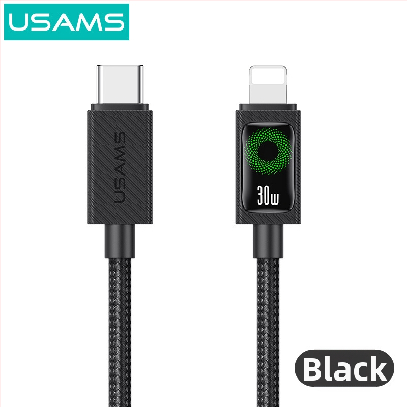 USB-C nabíjací kábel, pletený, 60W PD rýchle nabíjanie, dĺžka 1–2 m