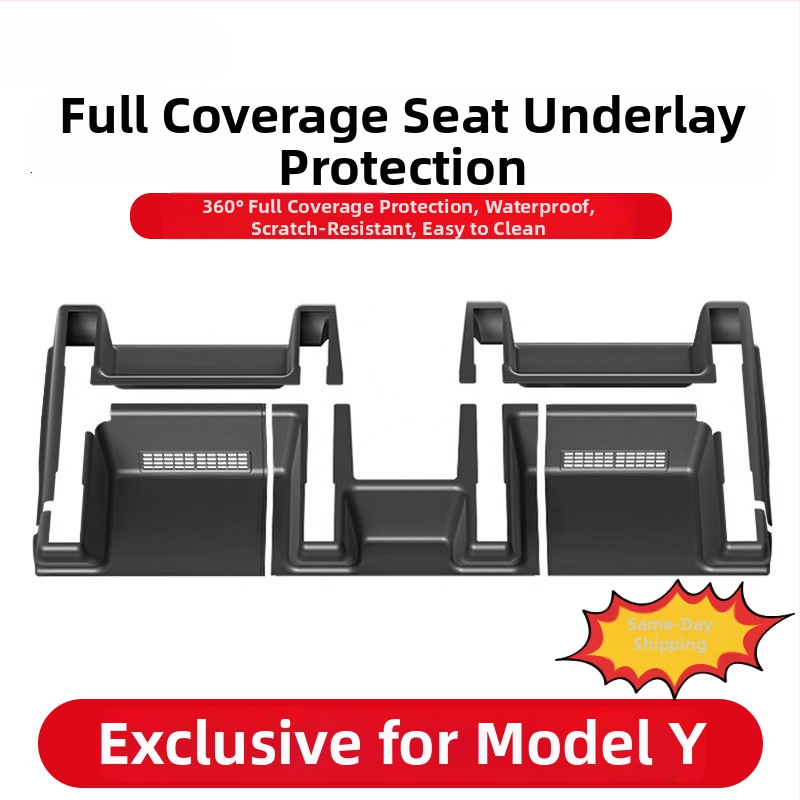 Tesla Model Y задна седалка Комплект защита на ъглите — ТПЕ, анти-удар подложка и панели на праговете, YS-01