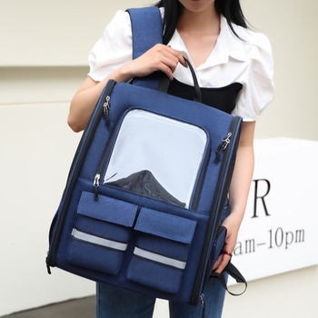 Чанта за домашни любимци от Oxford, вентилирана, сгъваема, среден капацитет, средна мекота