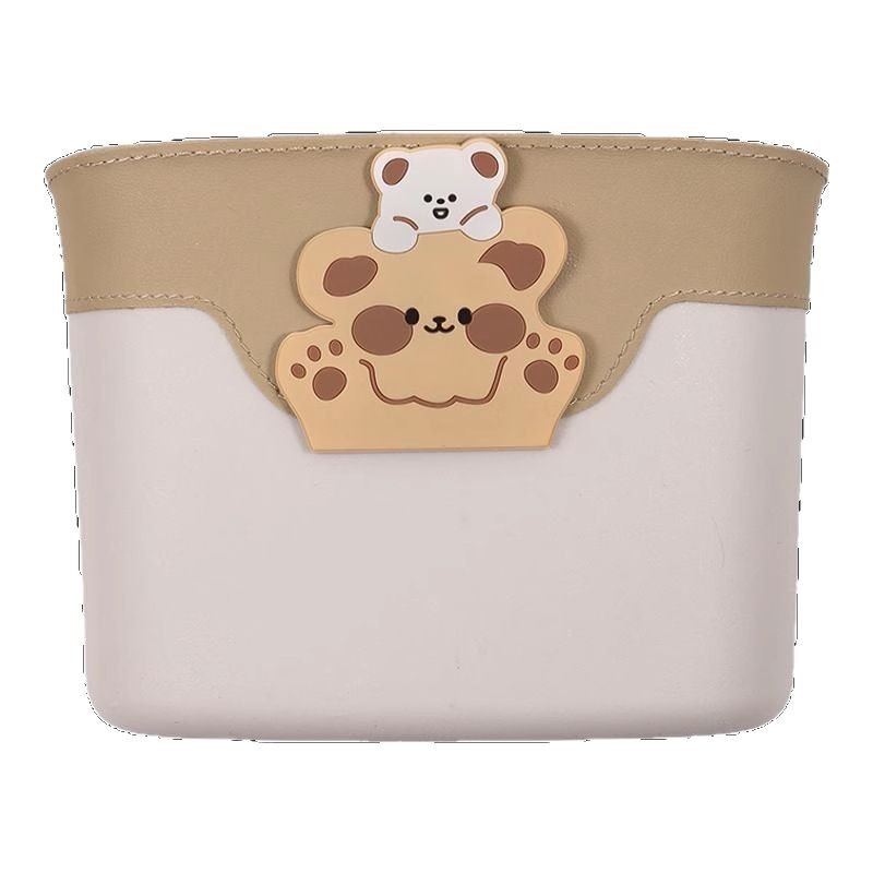 Kožený bočný úložný box na dvere auta, visací, vodotesný, na dážď a odpad, univerzálna kompatibilita