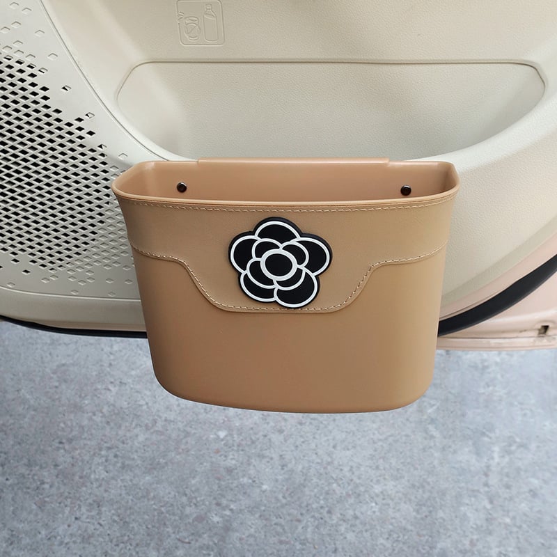 Kožený bočný úložný box na dvere auta, visací, vodotesný, na dážď a odpad, univerzálna kompatibilita