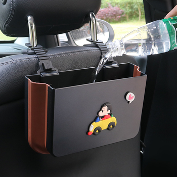 Κάδος απορριμμάτων αυτοκινήτου, κρεμαστός στην πλάτη του πίσω καθίσματος, PVC υλικό, προστασία από σκόνη, κατάλληλος για όλα τα αυτοκίνητα