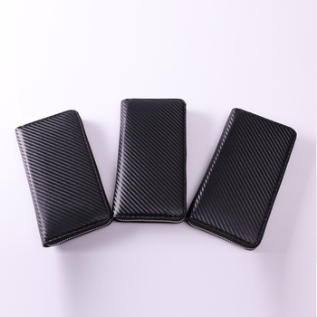 Garš vīriešu maciņš no mikrošķiedras ādas, zāliena matu raksts, pilsētas vienkāršība, odere no regenerētās ādas