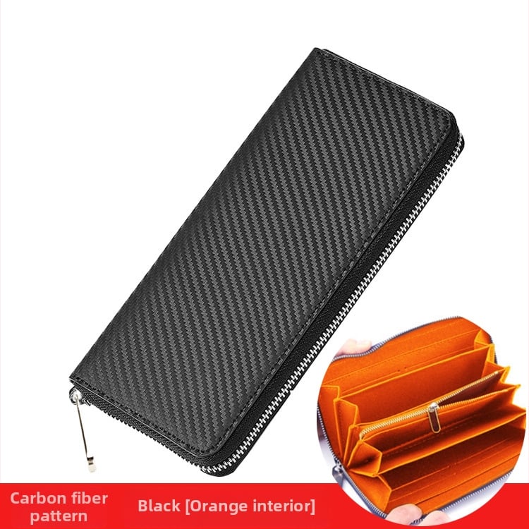 Garš vīriešu maciņš no mikrošķiedras ādas, zāliena matu raksts, pilsētas vienkāršība, odere no regenerētās ādas