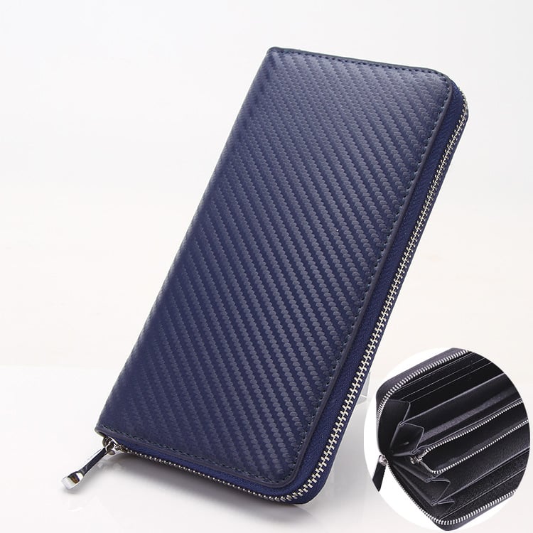 Garš vīriešu maciņš no mikrošķiedras ādas, zāliena matu raksts, pilsētas vienkāršība, odere no regenerētās ādas