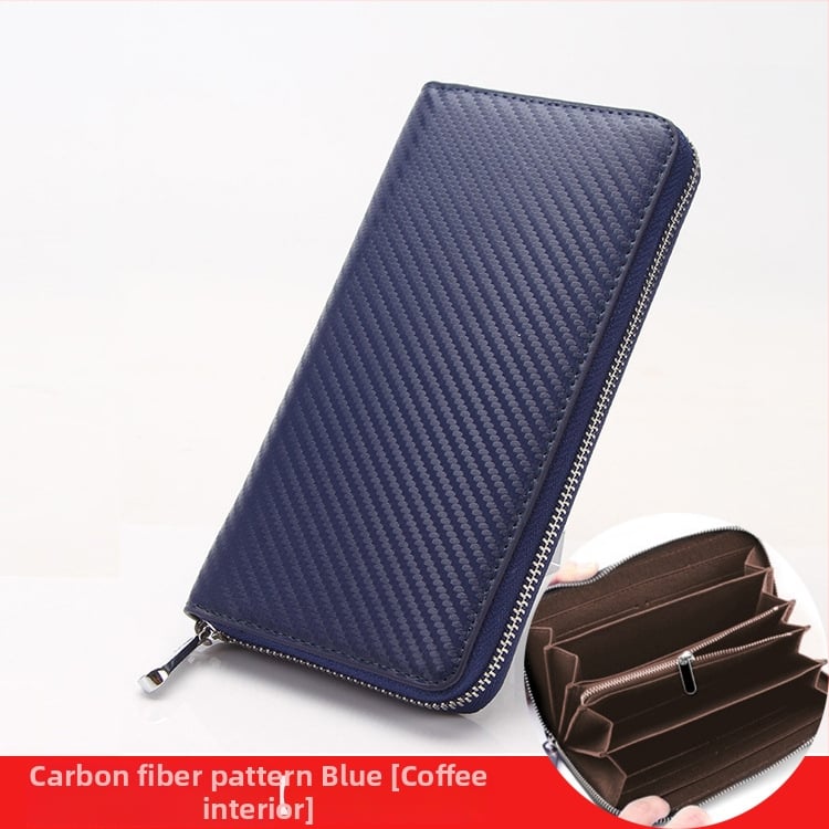 Garš vīriešu maciņš no mikrošķiedras ādas, zāliena matu raksts, pilsētas vienkāršība, odere no regenerētās ādas