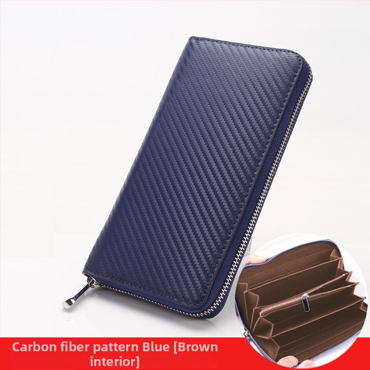 Garš vīriešu maciņš no mikrošķiedras ādas, zāliena matu raksts, pilsētas vienkāršība, odere no regenerētās ādas