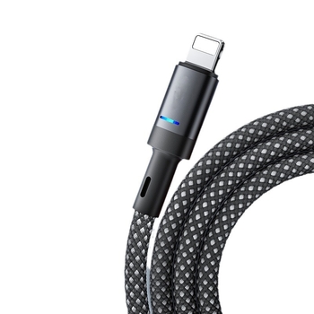 3-в-1 кабел за зареждане с Lightning, USB-C и Micro USB – плетен, 100W максимум, LED индикатор, с един конектор