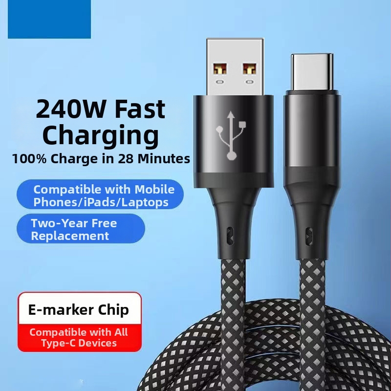 3-в-1 кабел за зареждане с Lightning, USB-C и Micro USB – плетен, 100W максимум, LED индикатор, с един конектор